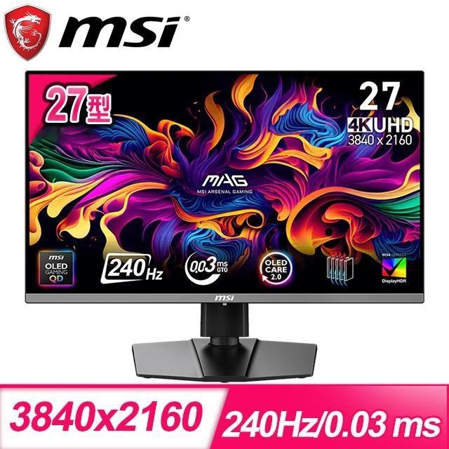 MSI 微星 MAG 272UP QD-OLED X24 27型 電競螢幕