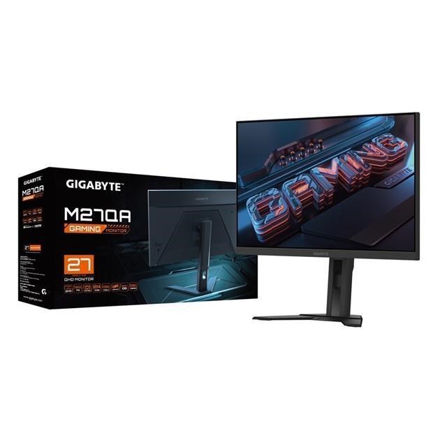 技嘉 GIGABYTE M27QA 27吋 IPS 面板電競顯示器,提供 2560 x 1440 QHD 解析度、180Hz 高更新率與 1ms MPRT 反應時間,完美適合遊戲玩家。支援 95% DCI-P3 / 130% sRGB 廣色域,350 cd/m2 亮度,178° 廣視角。輸入介面包含 HDMI、DisplayPort、Type-C 與 USB3.2,VESA 壁掛設計,重量僅 5.15kg,尺寸 615.11 x 535.66 x 193.63 mm。無內建喇叭,三年保固,電競必備! GIGABYTE技嘉科技 M27QA
