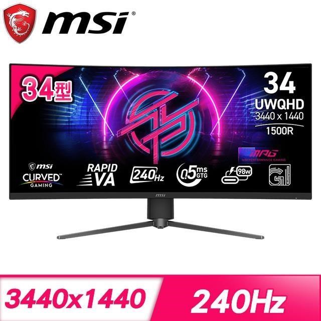 MSI 微星 MPG 346CQRF X24 34型 VA曲面電競螢幕