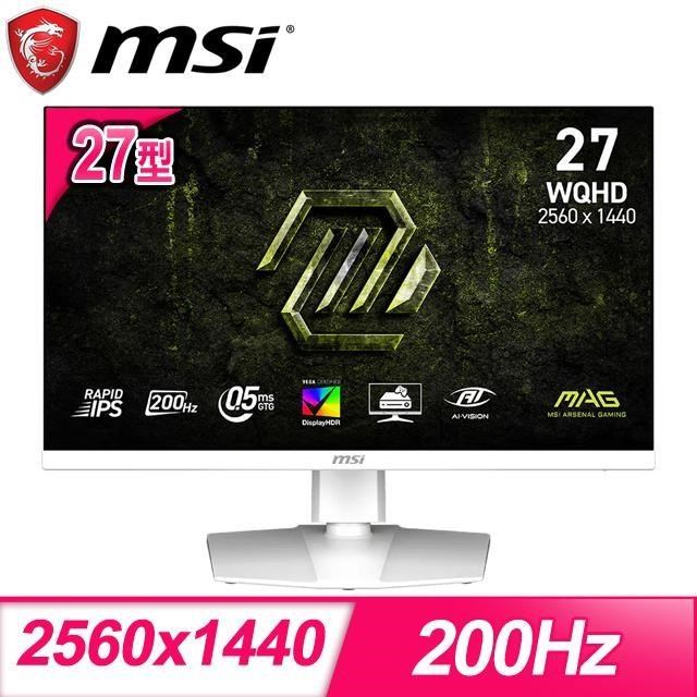 MSI 微星 MAG 274QRFW E20 200Hz 0.5ms 27型 IPS電競螢幕(DP/HDMI)