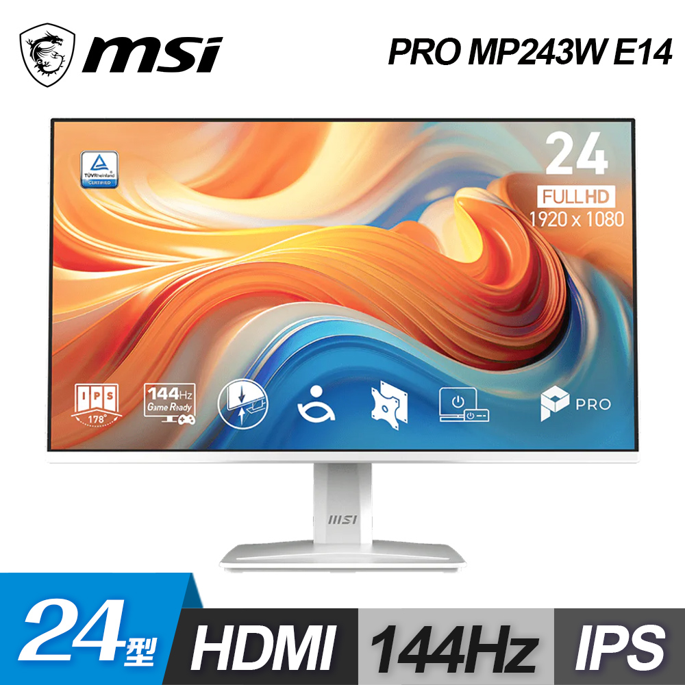 MSI 微星 MSI 微星 PRO MP243W E14 24型 專業護眼顯示器