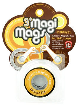 3+ Magi Mags 磁鐵膠帶19mmX3M-霓虹系列(霓虹黃)