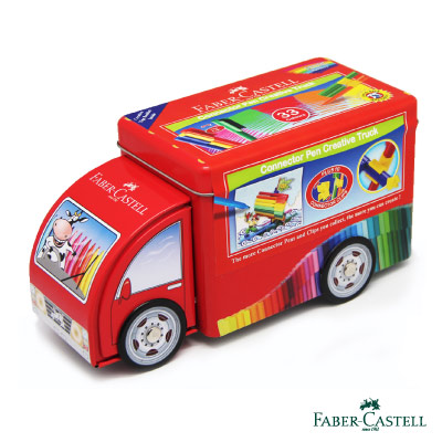 Faber-Castell 紅色系 33色汽車造型連結彩色筆