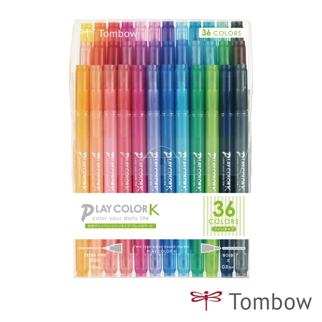 TOMBOW 蜻蜓 - 書寫系 雙頭彩色筆36色