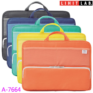日本 LIHIT A4 橫式多功能袋中袋- Bright Label ( A-7664 )