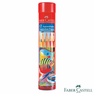 Faber-Castell 紅色系 水性色鉛筆12色(棒棒桶裝)