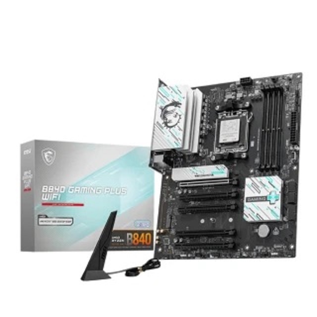【C+M超值組】微星B840 GAMING PLUS WIFI 主機板+AMD Ryzen 5-9600X 3.9GHz 6核心 中央處理器