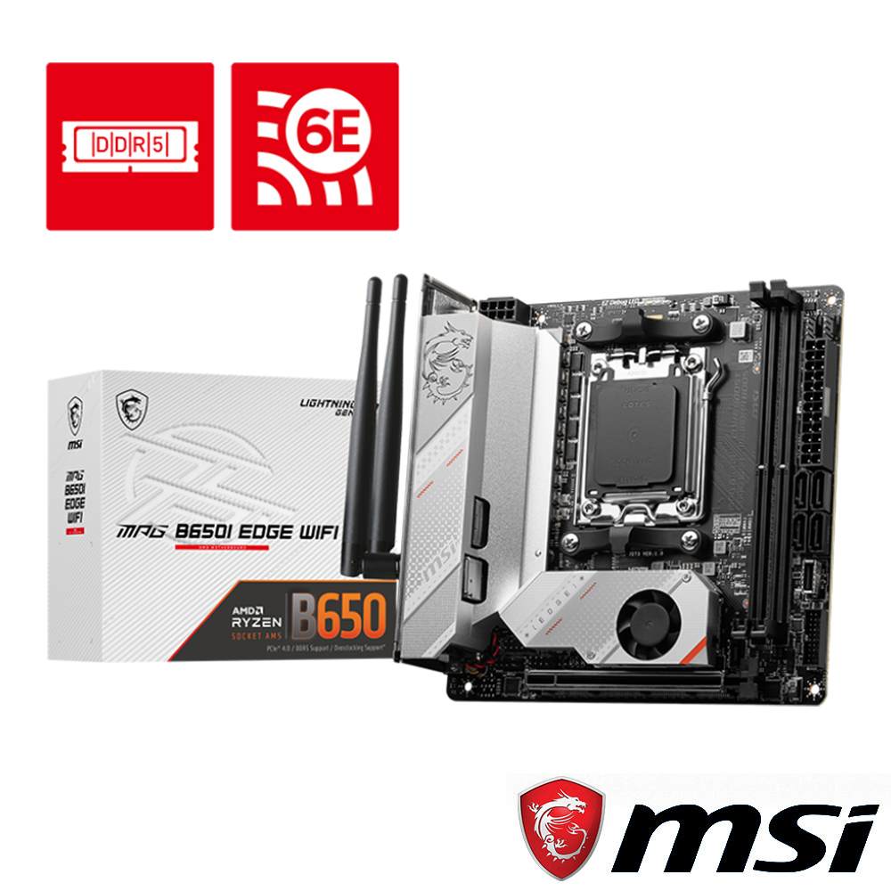 【C+M超值組】微星MPG B650I EDGE WIFI 主機板+AMD Ryzen 7-9800X3D 4.7GHz 8核心 中央處理器