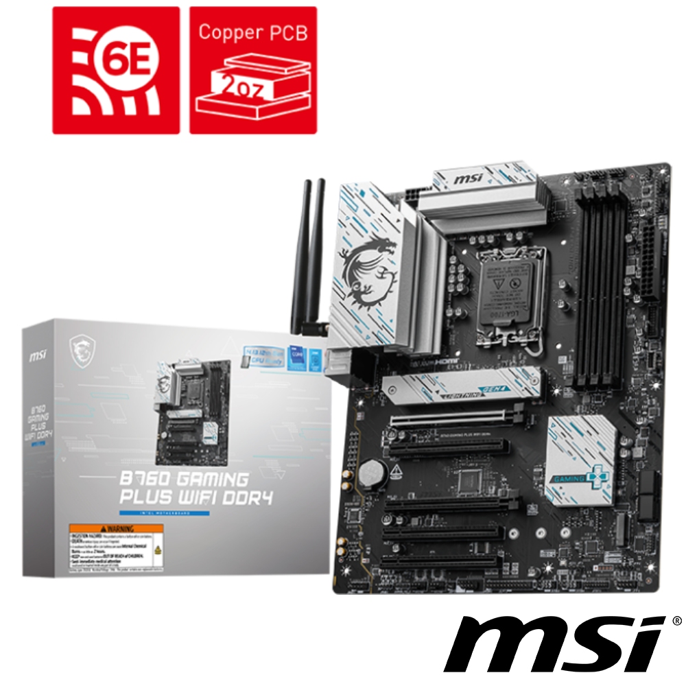 微星 B760 GAMING PLUS WIFI DDR4 主機板