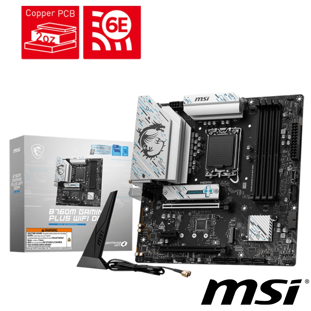 微星 B760M GAMING PLUS WIFI DDR4 主機板