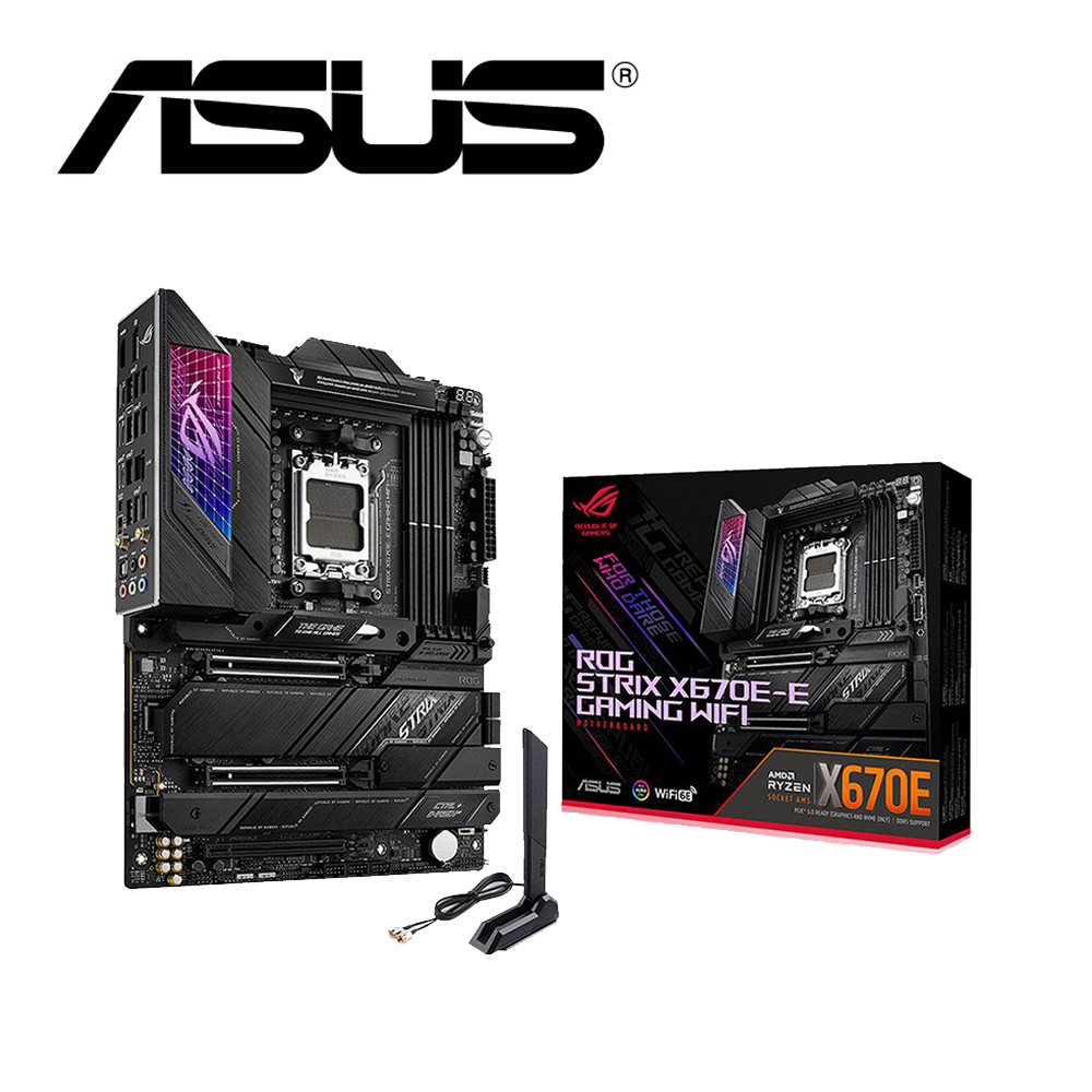 華碩 ROG STRIX X670E-E GAMING WIFI 主機板+華碩 TUF 850G ATX3.0 850W 金牌 電源供應器