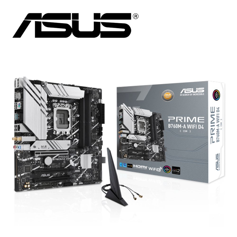 華碩 PRIME B760M-A WIFI D4-CSM 主機板+華碩 ROG RG-07 高效能散熱膏