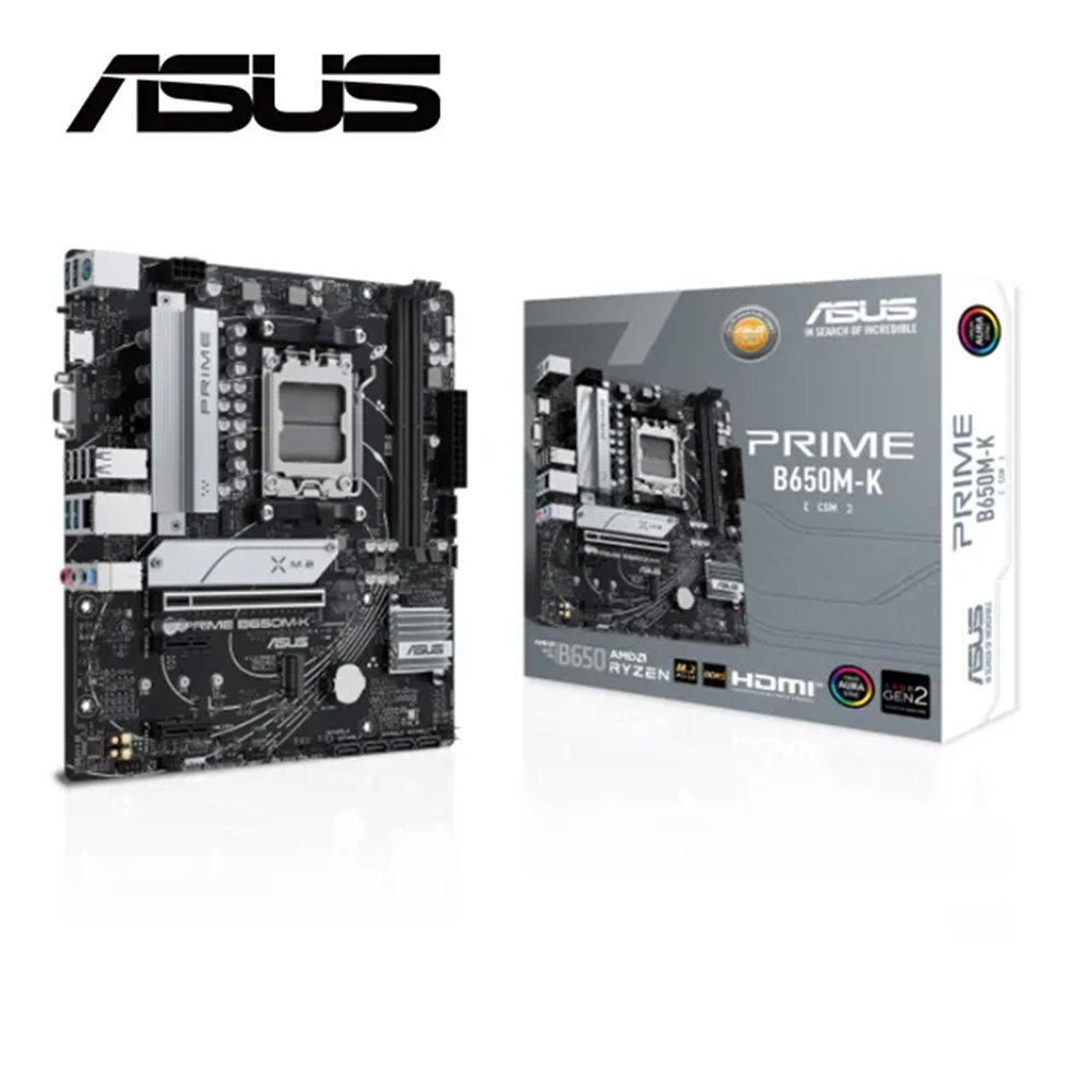 華碩 PRIME B650M-K CSM 主機板+AMD R5 7500F MPK 6核12緒 中央處理器