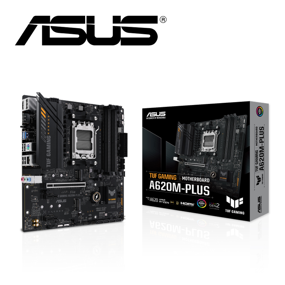 華碩 TUF GAMING A620M-PLUS 主機板+美光 32GB DDR5 5200 記憶體(M+R組合包)