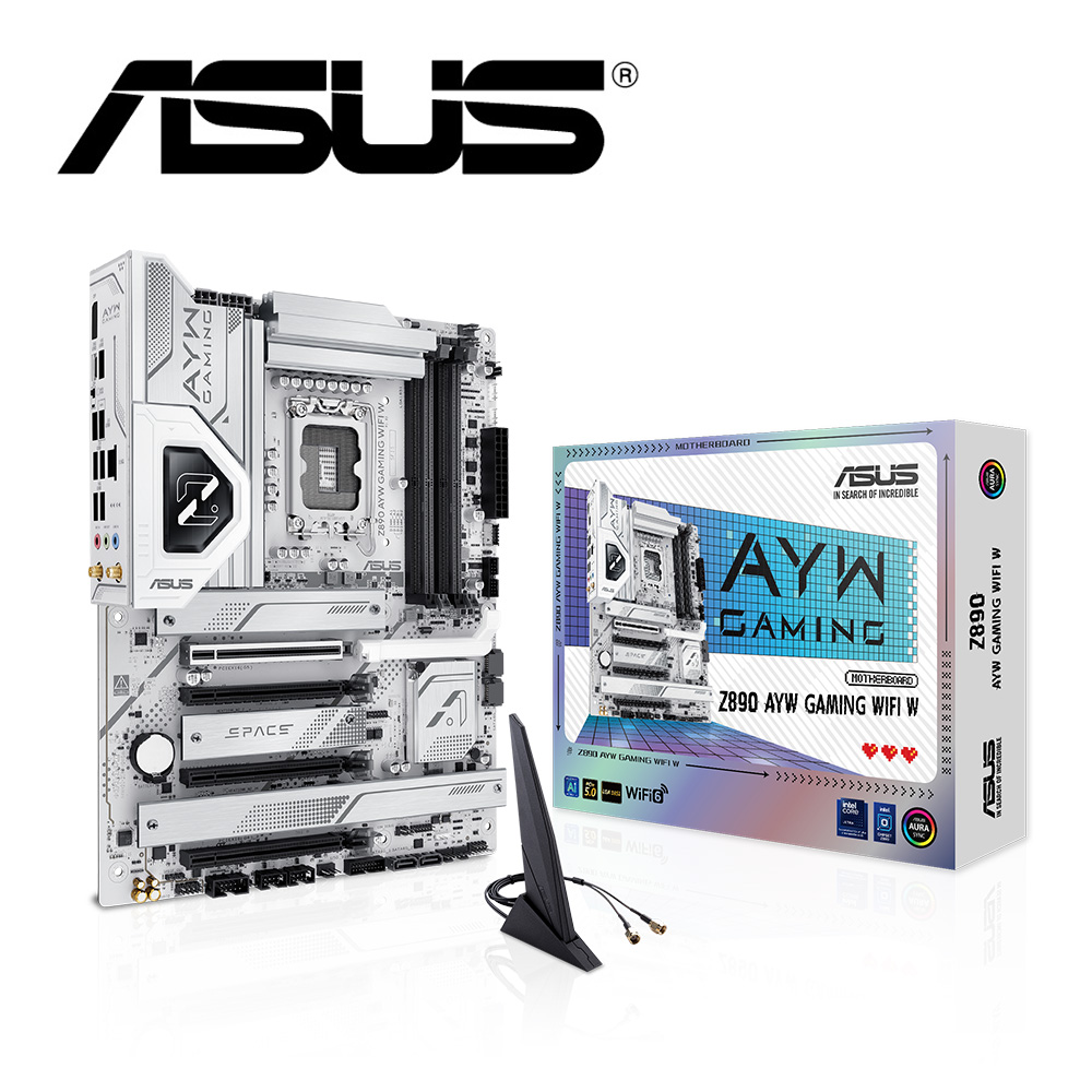 華碩 Z890 AYW GAMING WIFI W DDR5 主機板+Intel Core Ultra 7 265K 20核 20緒