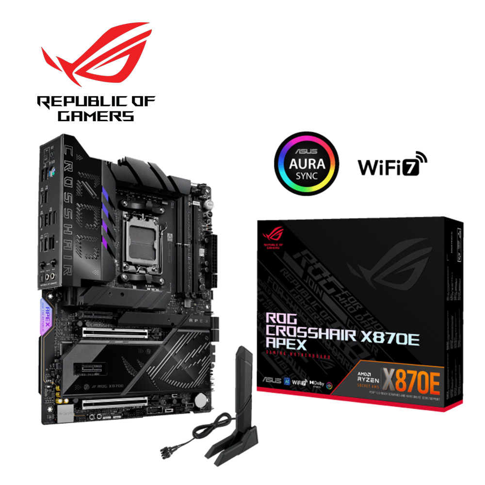 華碩 ROG CROSSHAIR X870E APEX 主機板 (組合包-1)