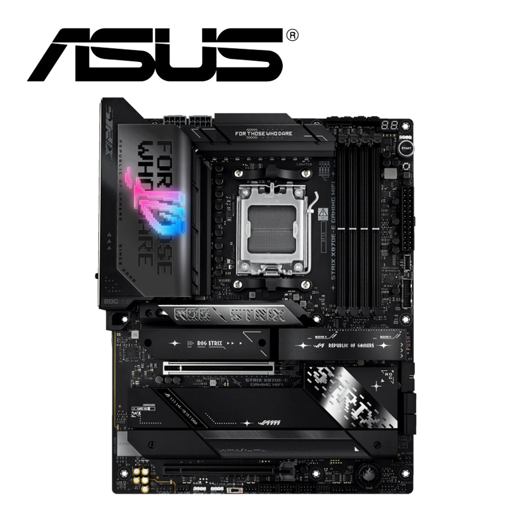 華碩 ROG STRIX X870E-E GAMING WIFI 主機板+AMD R9 9900X代理盒裝 12核 24緒 中央處理器