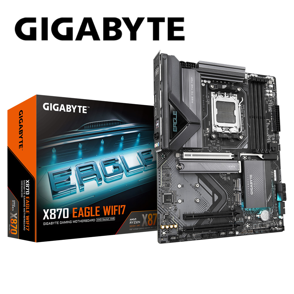 技嘉 X870 EAGLE WIFI7 主機板+AMD R5 9600X代理盒裝 6核 12緒 中央處理器