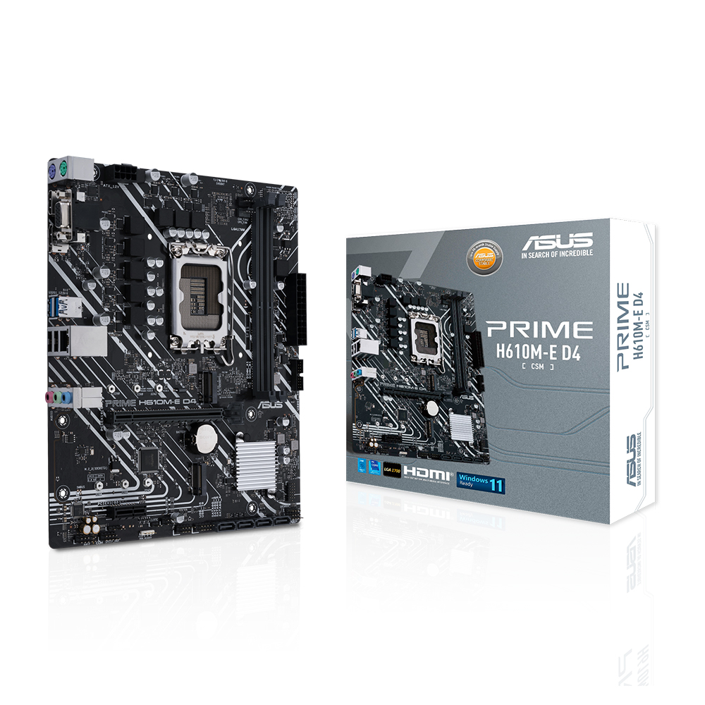 華碩 PRIME H610M-E D4-CSM 主機板+威騰 藍標 1TB 3.5吋 WD10EZEX 桌上型硬碟(10EZEX)