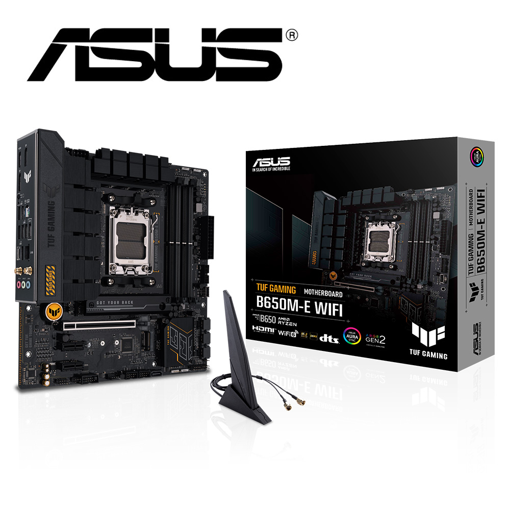 華碩 TUF GAMING B650M-E WIFI主機板+AMD R5 9600X 6核/12緒 中央處理器(M+C組合包)