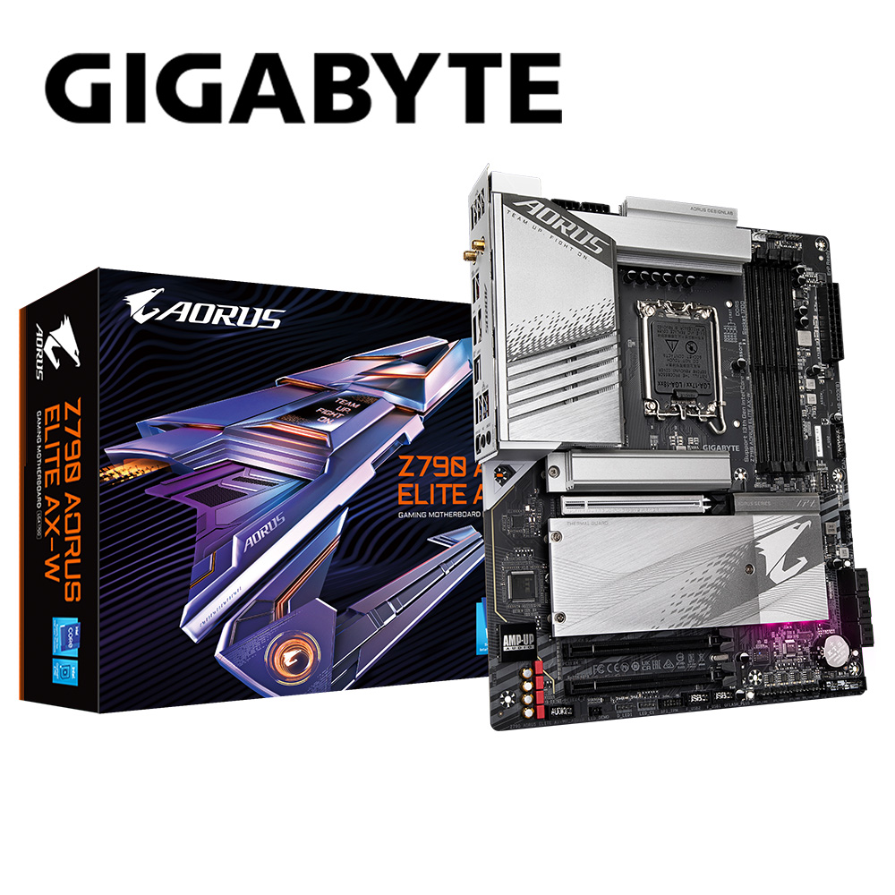 技嘉 Z790 AORUS ELITE AX-W DDR5 主機板+Intel i5-12600K 10核16緒 中央處理器