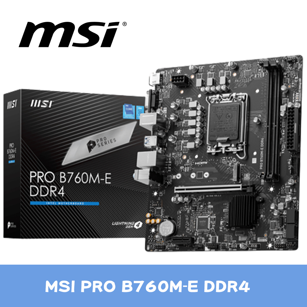 MSI微星 PRO B760M-E DDR4 主機板