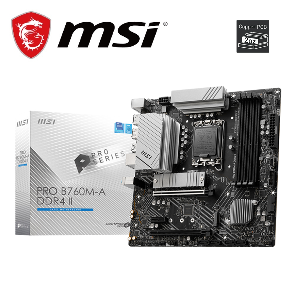 微星 PRO B760M-A DDR4 II 主機板