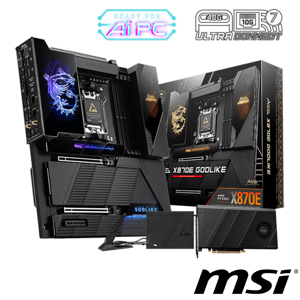 【C+M超值組】微星 MEG X870E GODLIKE 主機板+AMD Ryzen 9-7900X 4.7GHz 12核心 中央處理器