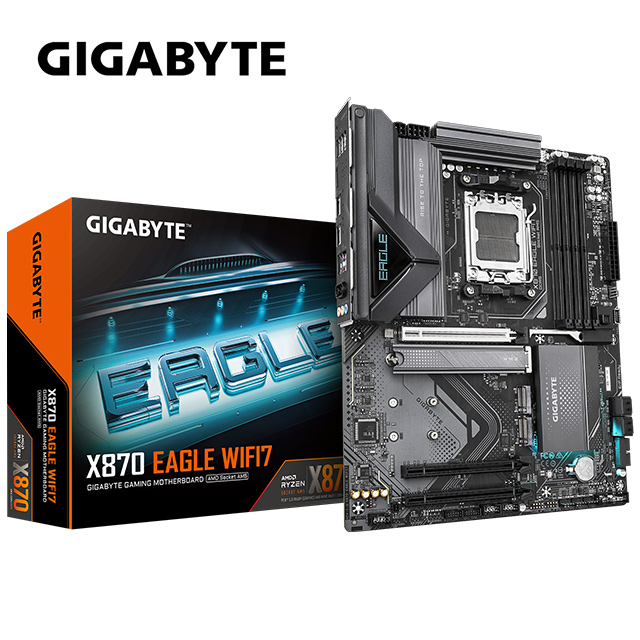 【C+M超值組】技嘉X870 EAGLE WIFI7主機板+AMD Ryzen 7-9700X 3.8GHz 8核心 中央處理器