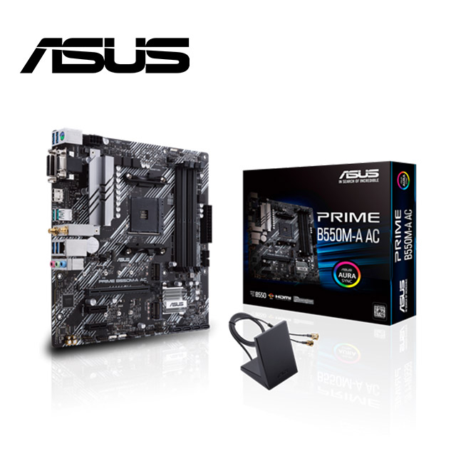 【C+M超值組】華碩PRIME-B550M-A-AC主機板+AMD Ryzen 7-5700X 3.4GHz 八核心 中央處理器
