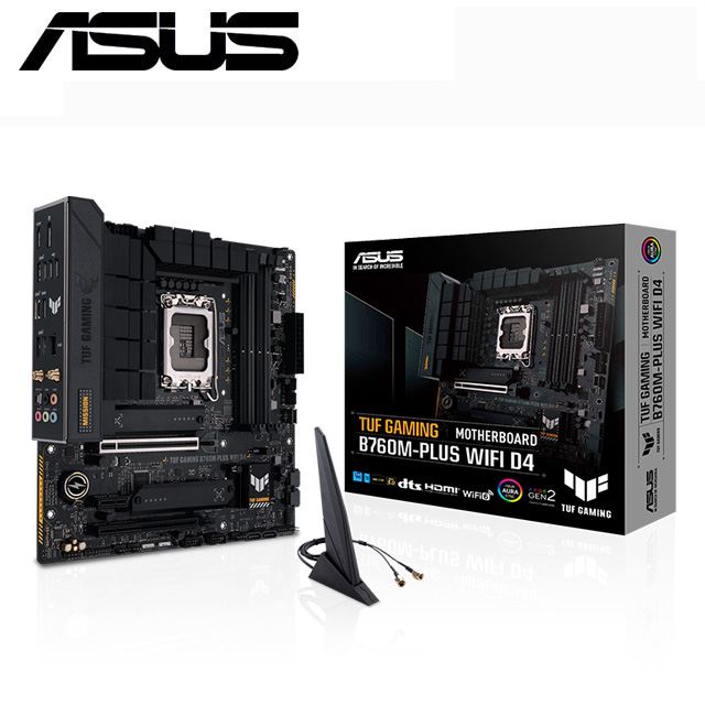 【C+M超值組】華碩TUF GAMING B760M-PLUS WIFI D4 主機板+Intel Core i7-14700K 中央處理器