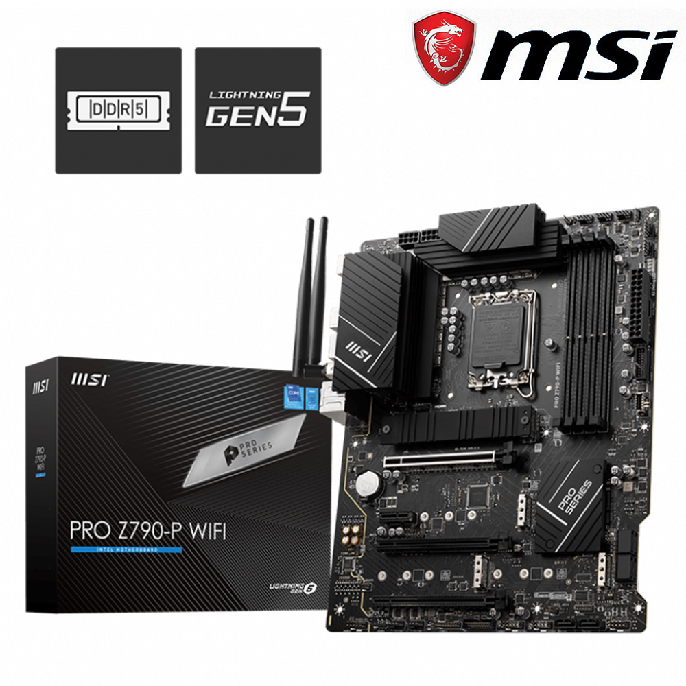 【C+M超值組】微星 PRO Z790-P WIFI 主機板+Intel Core i9-14900K 中央處理器 盒裝