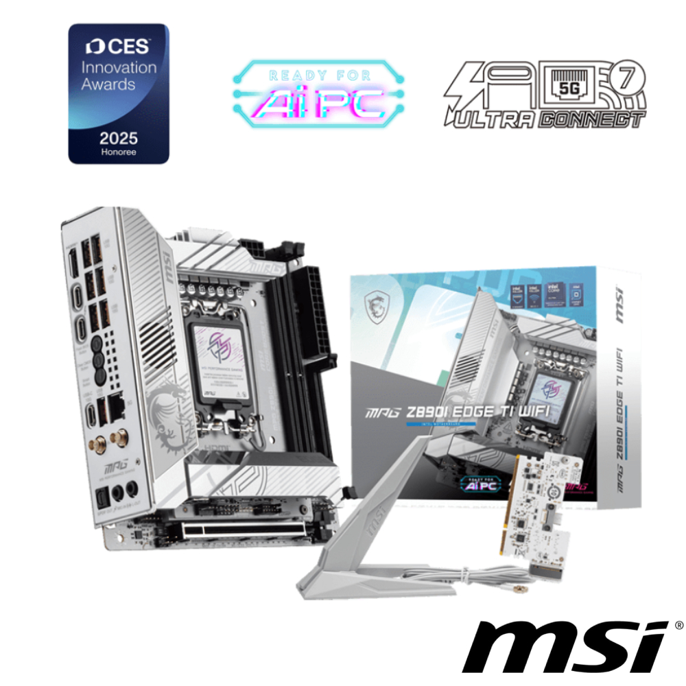 【C+M超值組】微星 Z890I EDGE TI WIFI 主機板+ Intel Core Ultra 7 265K 中央處理器 盒裝