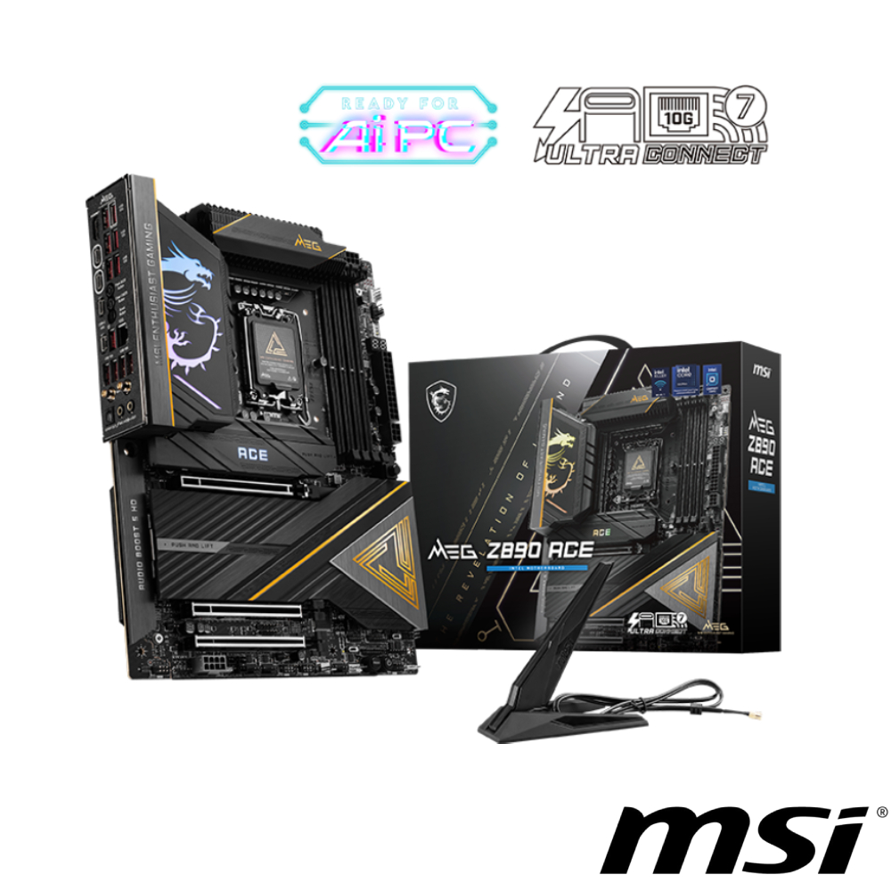 【C+M超值組】微星 MEG Z890 ACE 主機板+Intel Core Ultra 7 265K 中央處理器 盒裝