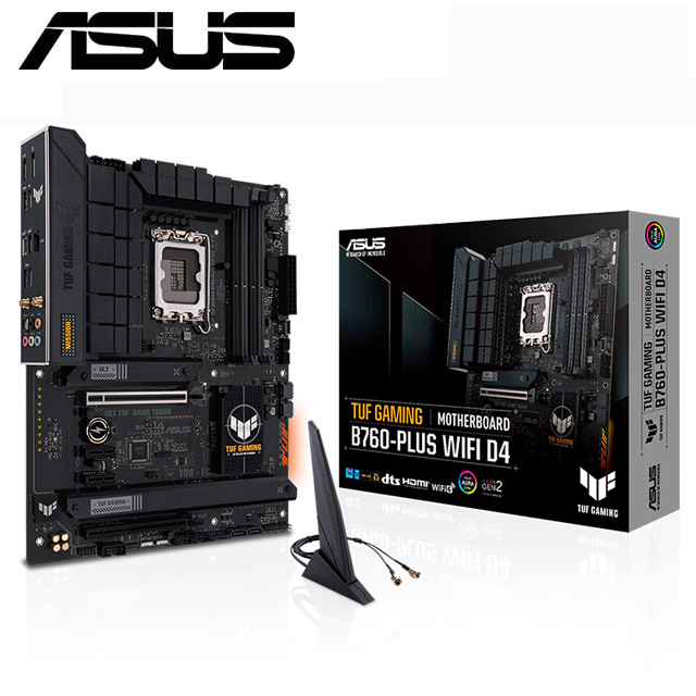 ASUS TUF GAMING B760-PLUS WIFI D4 主機板 + 三星 980 PRO 2TB PCIe 固態硬碟