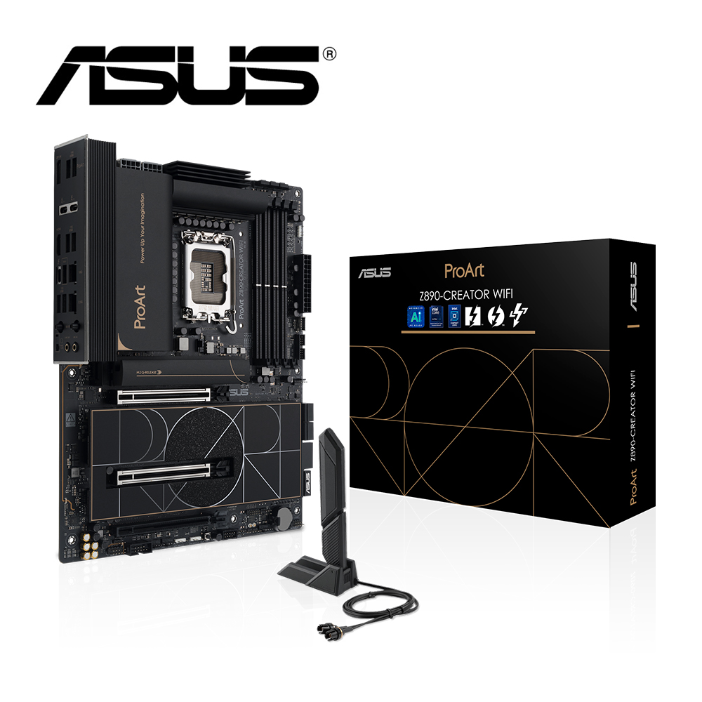 華碩 PROART Z890-CREATOR WIFI DDR5 主機板+Intel Core Ultra 5 245K【14核/14緒】(M+C組合包)