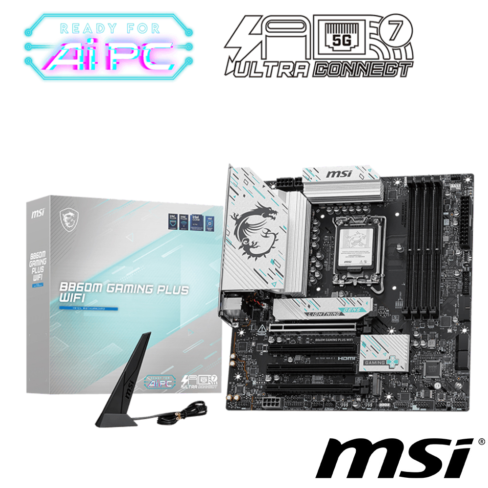 【C+M套餐】微星 B860M GAMING PLUS WIFI 主機板+Intel Core Ultra 5 245K 中央處理器