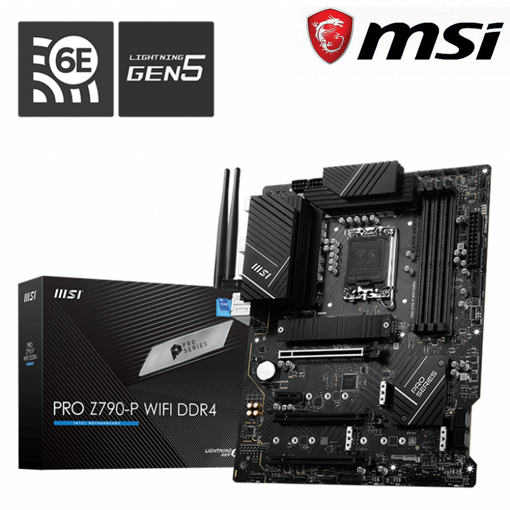 【C+M套餐】微星 PRO Z790-P WIFI DDR4 主機板+Intel Core Ultra 9 285K 中央處理器