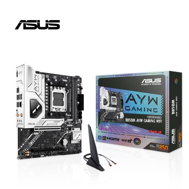 【C+M超值組】 ASUS 華碩 B850M AYW GAMING WIFI主機板 + AMD Ryzen 5-7600 3.8GHz 6核心 中央處理器