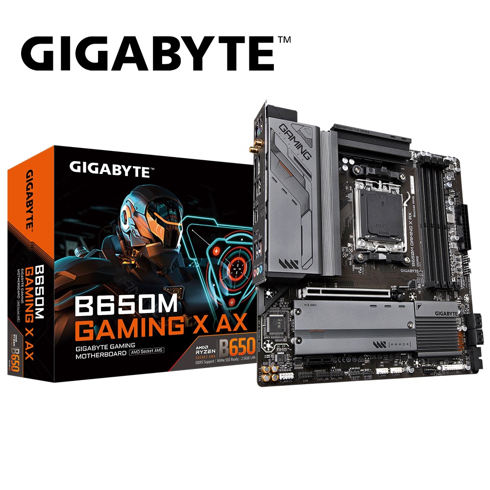 【C+M超值組】 技嘉 B650M GAMING X AX 主機板 + AMD Ryzen 5-8400F 4.2GHz 6核心 中央處理器