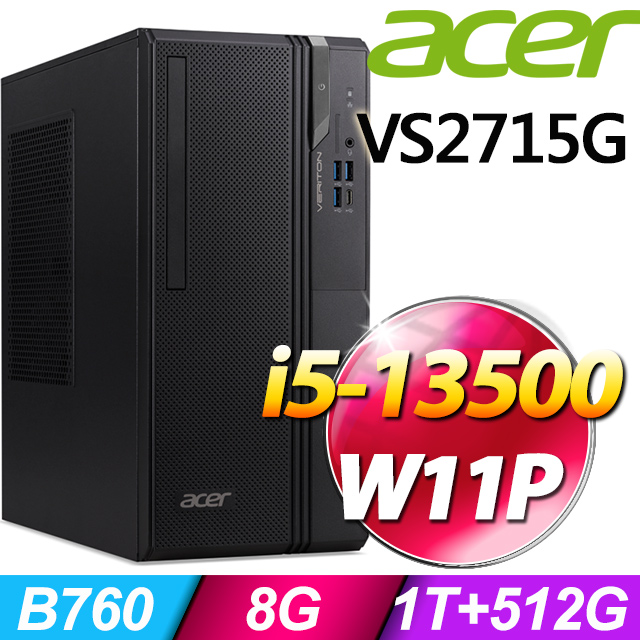 (商用)ACER VS2715G(i5-13500/8G/1TB+512GB SSD/W11P)