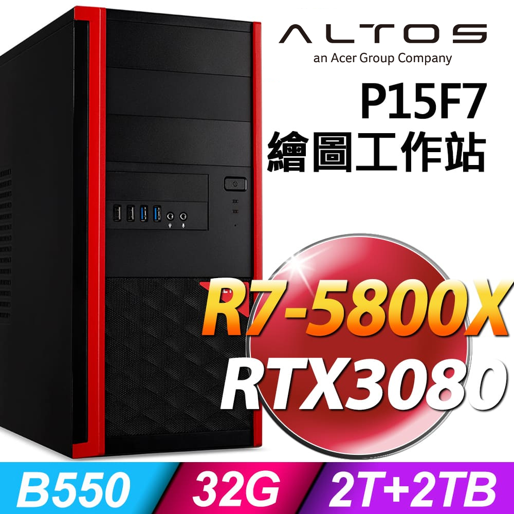 Acer Altos P15F7 (R7-5800X/32G/2TB+2TSSD/RTX3080_10G/W11P)