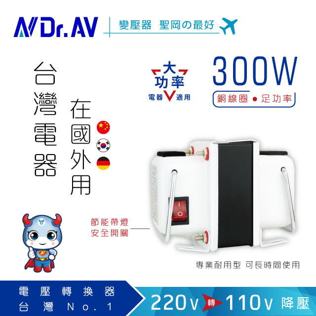 【N Dr.AV聖岡科技】GTC-300 專業型升降電壓調整器(台灣電器在國外使用)