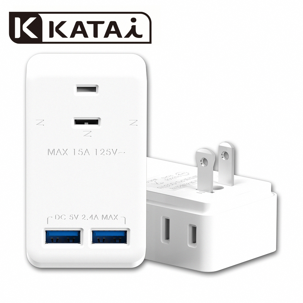 【katai】2P 三座二USB 2.4A / PU-23U2W