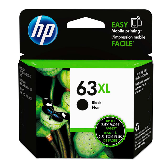 HP 63XL 高容量原廠黑色墨水匣 可印張數480張 / NO.63XL