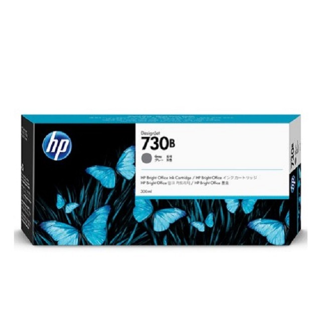 HP 730B 原廠灰色墨水匣 (300ml) 3ED50A / NO.730B