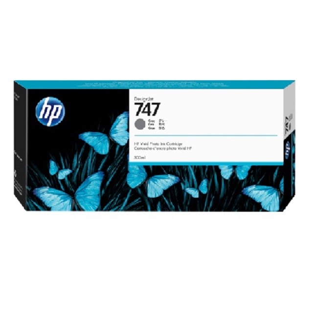 HP 747 原廠灰色高容量墨水匣 (300ml) P2V86A / NO.747