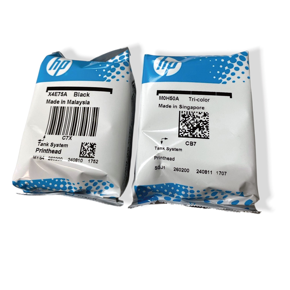 【1黑1彩組】HP 黑色 X4E75AA+彩色 M0H50AA 列印噴頭(無盒環保包裝) 適用ST 215/500/515/615