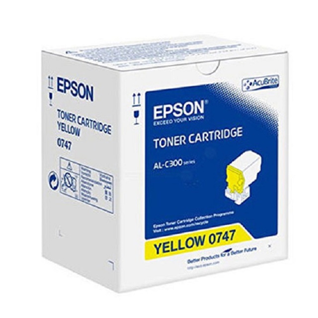 EPSON C13S050747 原廠黃色碳粉匣 適用機種: AL-C300N/AL-C300DN