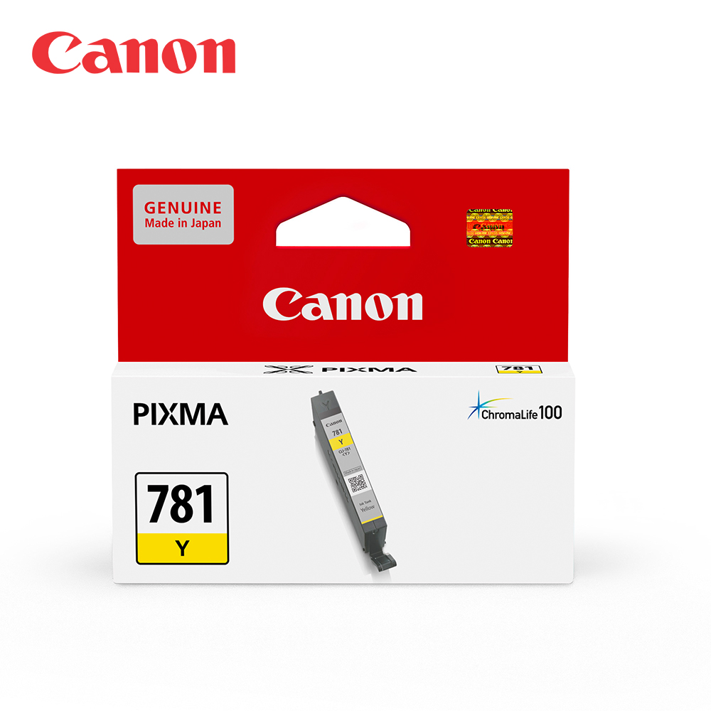 Canon CLI-781-Y 原廠黃色墨水匣(適用：TS8170、TS8270、TS8370、TS707、TR8570、TS9570)